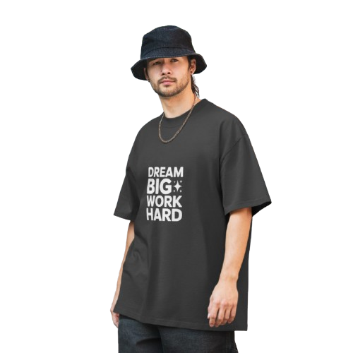 Dream Big Work Hard Motivational T-Shirt – Inspirational Mindset Graphic Tee