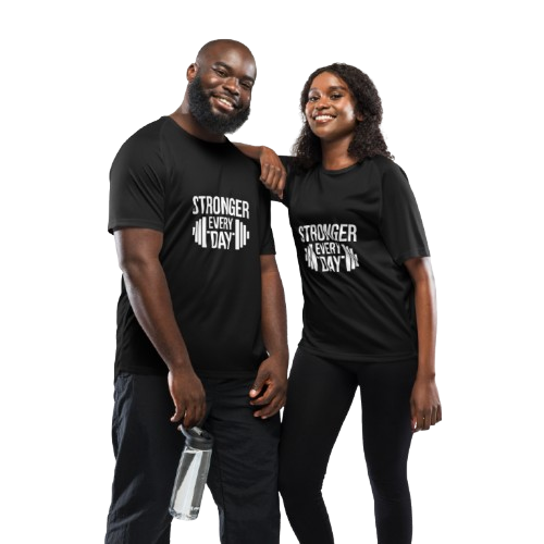 Stronger Every Day Gym T-Shirt – Motivational Fitness Graphic Tee
